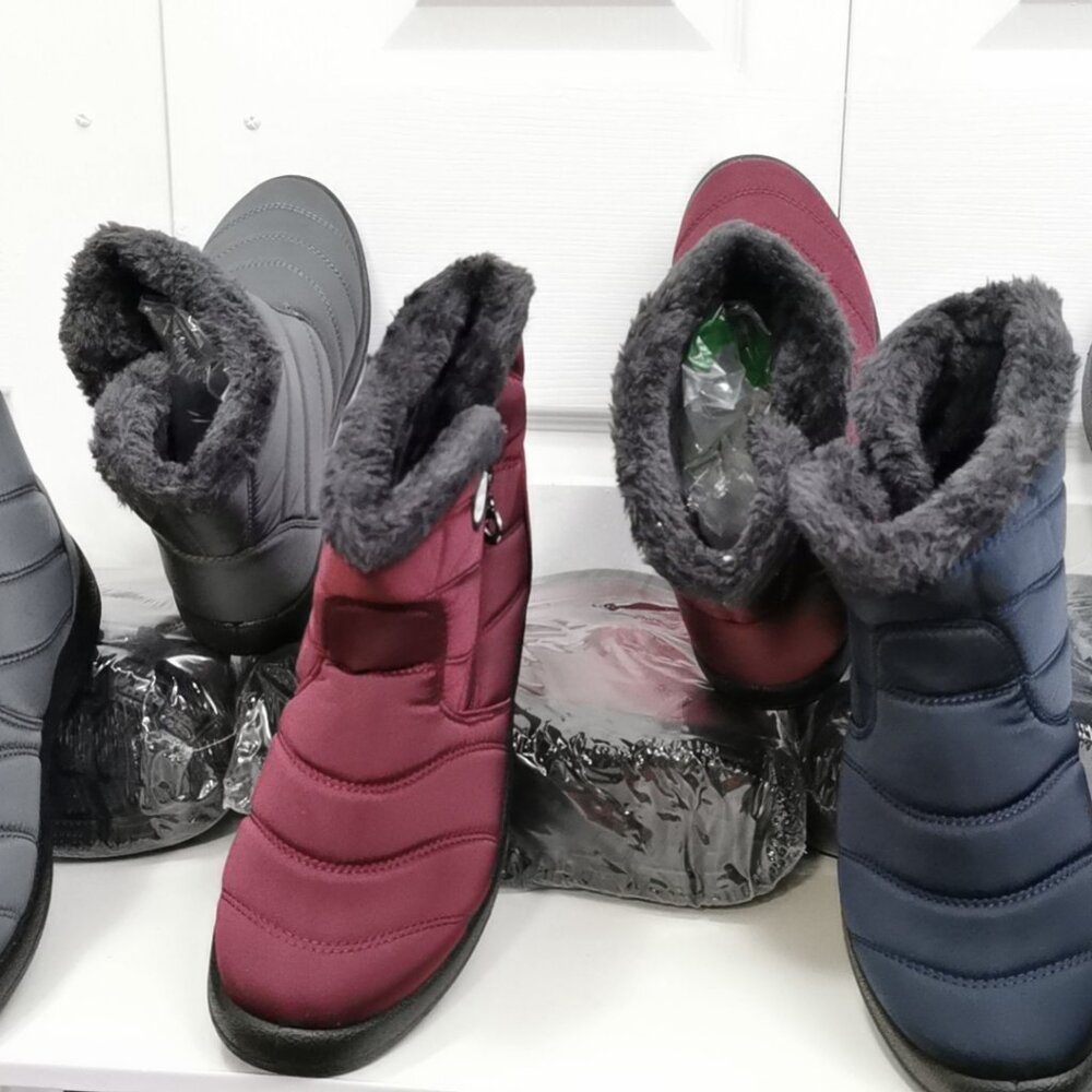 Snow Boots Womens Winter Ankle Boots Ladies Warm Fur Lined Booties - Picture 11 of 11